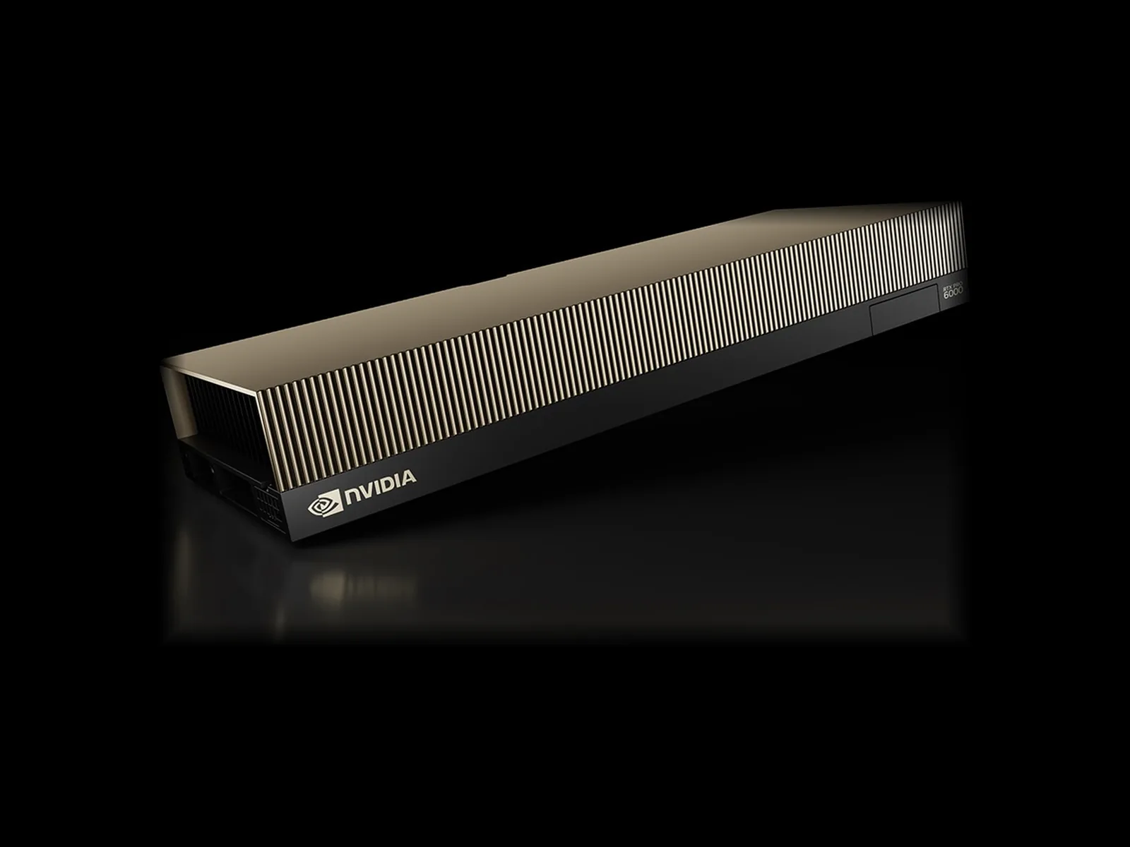 NVIDIA RTX PRO 6000 Blackwell Server Edition, three-quarter view of the passive heatsink